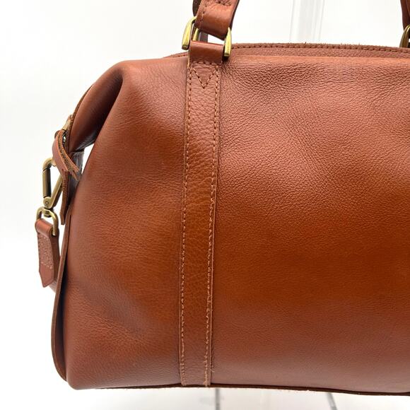 MADEWELL Leather Satchel, Brown - Picture 3 of 15